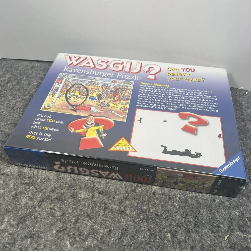 Ravensburger Wasgij 1000 Piece Jigsaw Puzzle #15181 Soccer Madness Futbol Sports
